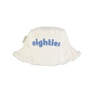 Hat - White w/ "eighties" Print